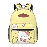 [ZOOKISS] ポムポムプリン (4) リュックサック アニメ バックパック 大容量 収納便利 軽量 通学 旅行 多機能 男女兼用 お祝い プレゼント リュック