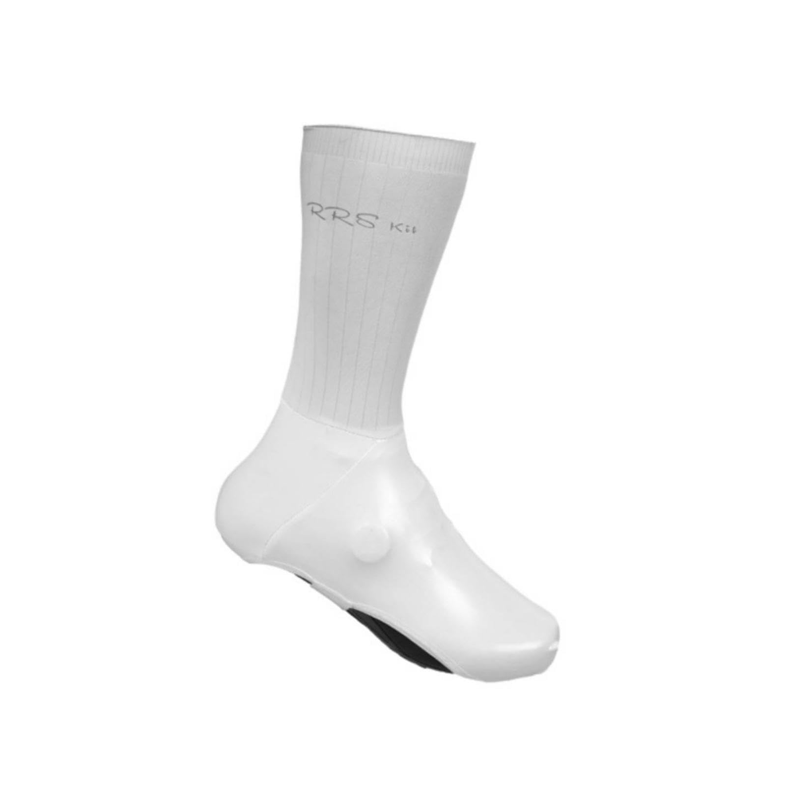 Road Biking Shoe Covers Ribbed Biking Shoe Covers Stretch Two-Wheeled Overshoes for Cyclists, Commuters, Outdoor Rides, Commuting White-picture-27