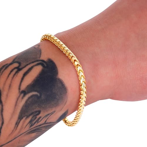 Pulsera Nuragold Oro Amarillo 14k 8 Pulgadas Hombre miniatura 4