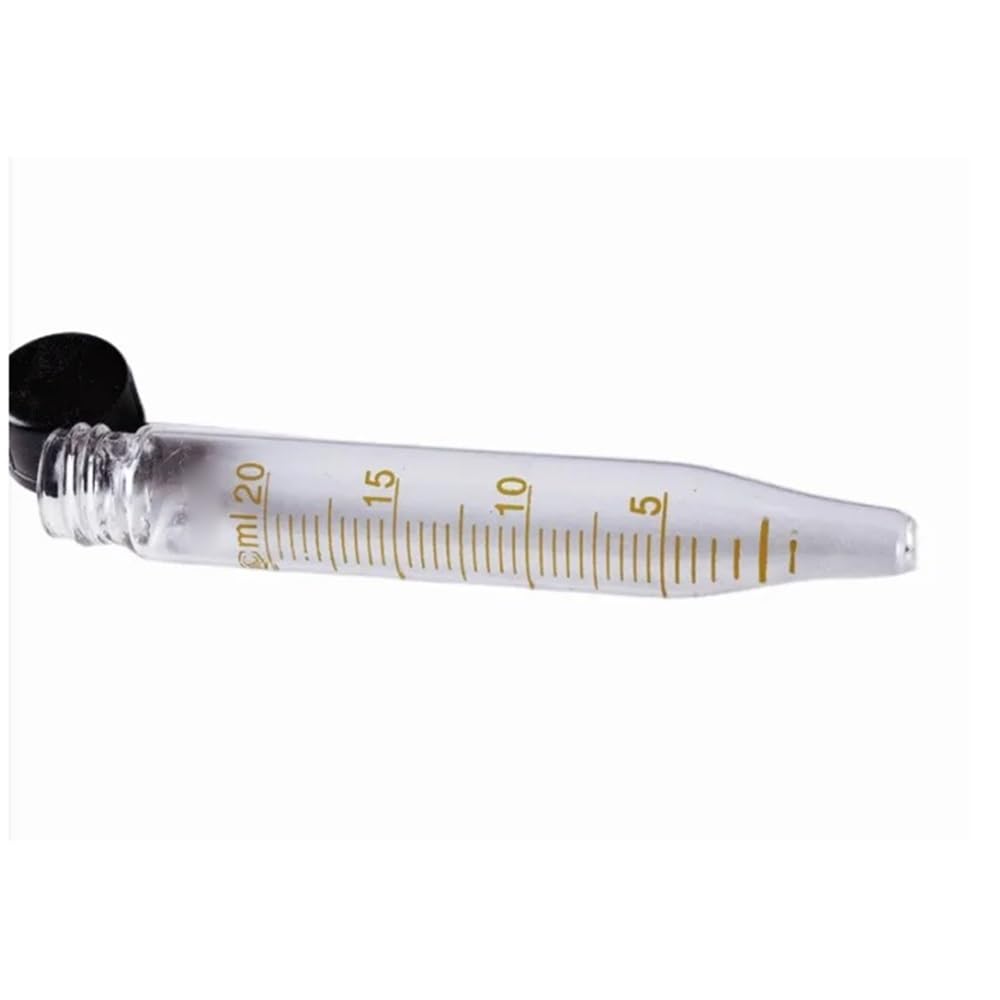 Instrumentos y Equipos de Laboratorio 5 tubos de centrífuga de vidrio de 20 ml con tapón de rosca y escala, diámetro del tubo: 18 mm/20 mm.(Tip Bottom)