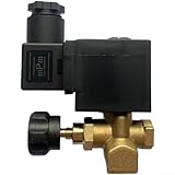 ZiStarlilife Válvula solenoide de vapor de latón de 220 V CA ajustable 0-7 bar para caldera industrial planchado de agua a alta temperatura aceite para medios oro negro 16 mm (B)