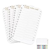 PH PandaHall 4pcs Wooden Thread Organizer Cards, 26 Hole Embroidery Floss Organizer Wooden Stitch Thread Holder Needlework Supplies for DIY Sewing Temperature Blanket Crochet Projects Craft