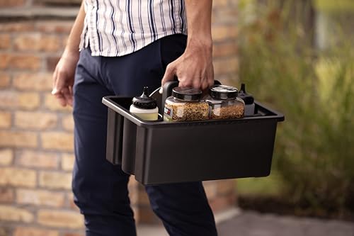 Weber Works™ Caddy with Tray Lid | Portable Grill Prep & Storage Organizer for Sauces, Seasonings & Tools, Expand your Workspace - image 3