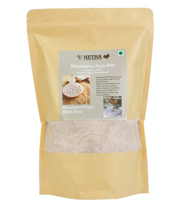 Hetha Organics Himalayan Ragi Flour Atta Ground in Slow Water Mills of Uttarakhand - 500 grams (B08TRF51YV) Amazon Price History, Amazon Price Tracker