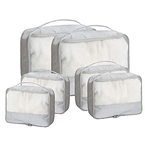DoubleTrip Packing Cubes for Suitcases Carry on Luggage Organizer 6 Set Travel Accessories Lightweight Storage Bag Space Saver Clothes Pouch Large