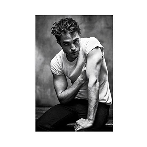 MHGDA Poster sur toile de l'acteur Robert Pattinson Art Photo 21, décoration de chambre à coucher, paysage sportif, bureau, chambre, cadeau, 30 x 45 cm, sans cadre :