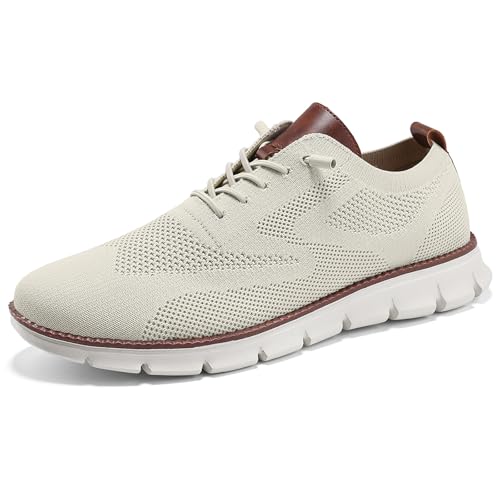 Image of Wearbreeze Men's Business Casual Oxford Sneakers - Lightweight Lace-Up Dress Shoes for Work, Travel & Daily Commute