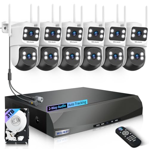 【2-Way Audio & 360° View】 4MP PTZ Security Cameras Wireless