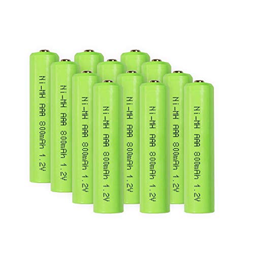Akku aufladbare Batterie NiMH NI-MH AAA Micro 1,2 Volt 800mAh Solar (Stückzahl frei wählbar) (12 Akkus)