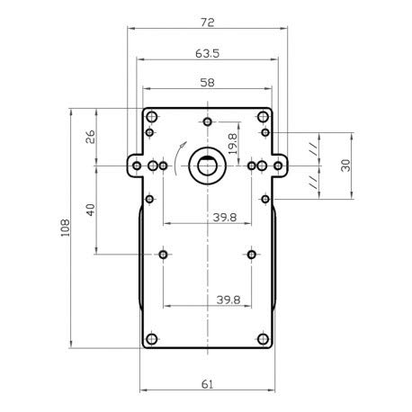 Motoriduttore velocità: 5rpm, diametro albero