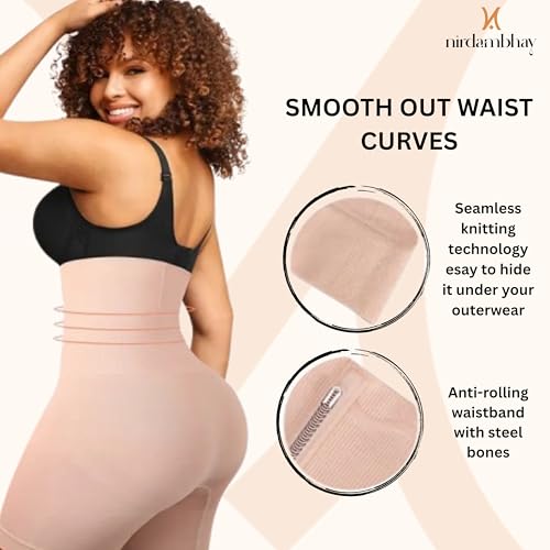 Image of Tummy Control Shapewear for Women, High Waisted Body Shaper Shorts Butt Lifting Panties Under Dress (Fit 28 to 38 Inch)