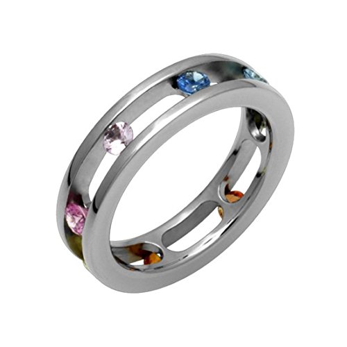 Titanium Eternity Ring 5 Millimeters Wide Comfort Fit Wedding Band