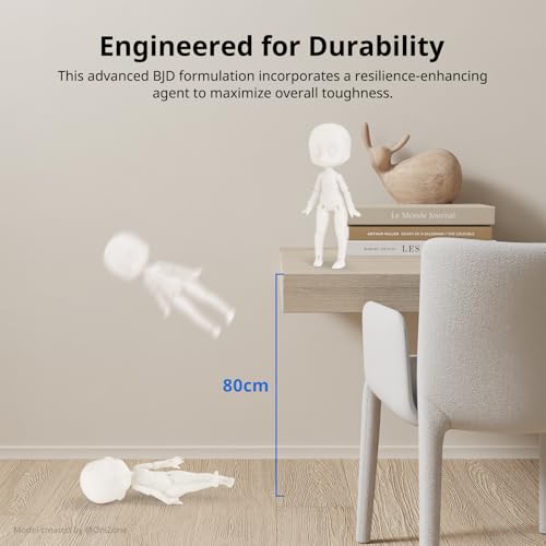 Image of ANYCUBIC BJD Wear-Resistant 3D Printer Resin, Anti-Impact Flexible Joint 3D Resin for Ball-Jointed Dolls, Ideal Skin Tone for Action Figures & Dolls, Mia White, 1kg