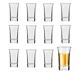 ASOPFYUM Schnapsgläser, 12 Stück Shotgläser 5CL/50ML, Likörgläser Dicke...
