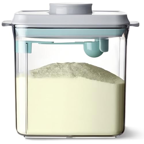 Milchpulverspender 1700 ml Milchpulver Aufbewahrungsbox mit Löffel Versiegelter Milchpulverspender Geeignet für die Lagerung von Milchpulver Mehl Hirse roten Bohnen (Transparente)
