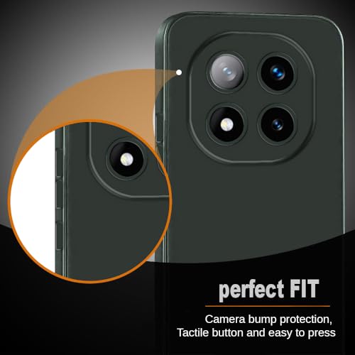 Image of Back Cover for Mi Redmi Note 14 Pro Plus 5G | Full Camera Protection | Premium Liquid Silicon Case | Flexible Bumper Case for Mi Redmi Note 14 Pro Plus 5G (Military Green)