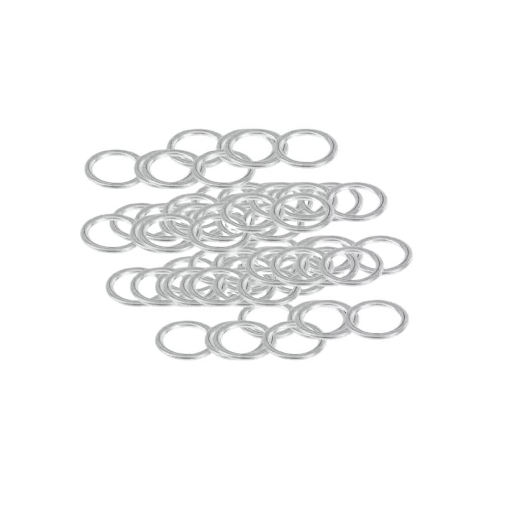 100 pièces M14 rondelle d'écrasement joints de bouchon de vidange d'huile 14X20X1.5mm Compatible avec vis de carter d'huile moteur N0138157