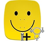 TechniSat SATMAN 65 Plus - Satellitenschüssel (65 cm Sat Anlage, Antenne mit Masthalterung und Halteschelle, vorbereitet für die Aufnahme eines 40 mm LNB) Smiley-Gelb