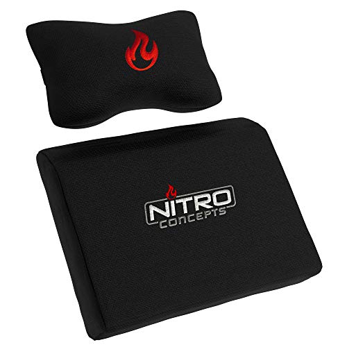 Nitro Concepts X1000 Sedia da Gaming - Sedia da Ufficio - Rivestimento in Tessuto - 135 kg - Nero/Rosso, X-Large - Sedia gaming - Immagine 6