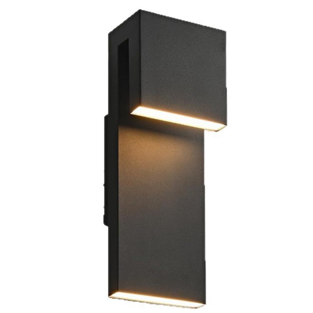 UDSKNV[KSL Double Light Brief Aluminum Led Wall Sconce Lamp Outdoor Waterproof Design for Courtyard Modern Square Wall Lighting Fixture