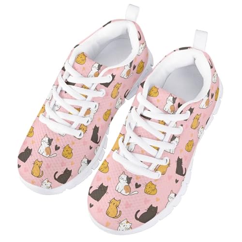 Cartoon Kids Running Walking Shoes Boys Girls Tennis Sneakers Athletic Sports Lightweight Breathable Mesh Shoes for Little Kid Size11-13/ Big Kids Size1-52