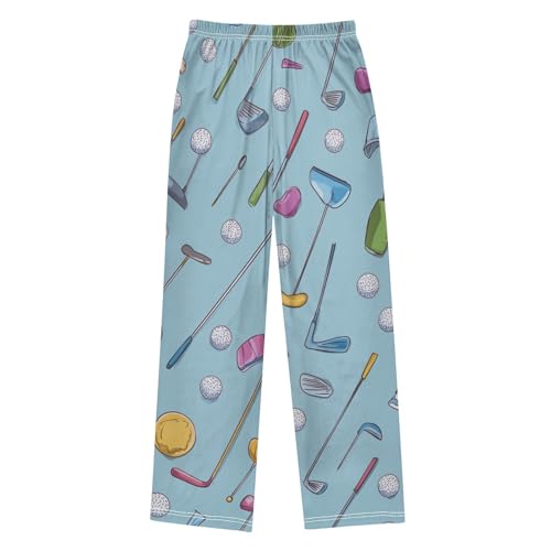 ZZXXB Funny Golf Boys Long Pants Soft Trousers Elastic Waist Kids Lounge Bottoms with Pockets S-XL2