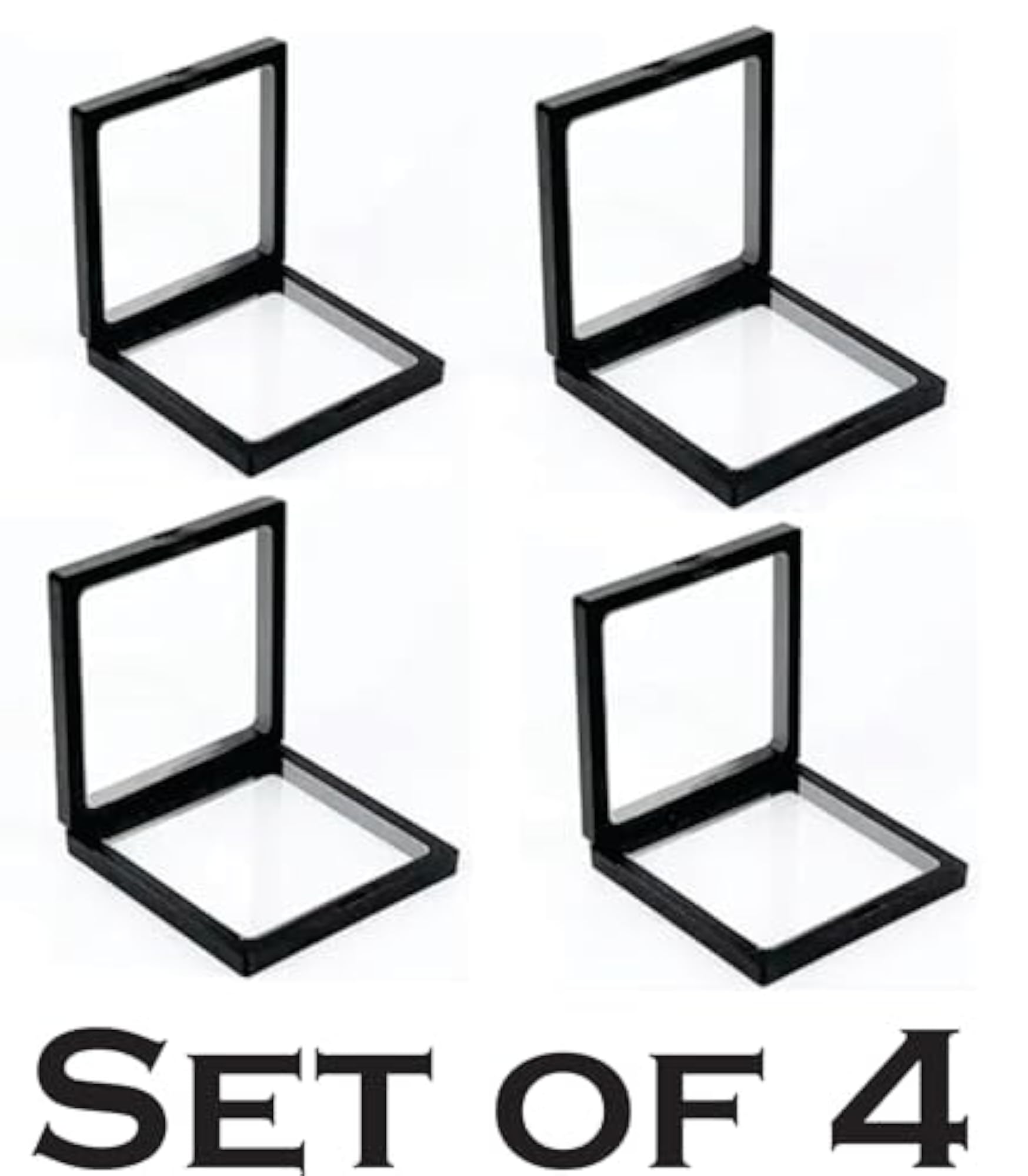 3D Transparent Display Case Jewelry Storage Box Floating Frame