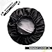 Men's Pure Mulberry Silk Sleep Cap - Reversible Black & Graphite, 19 Momme, Double Layer, Handmade in USA, Stretch to Fit - Ideal for All Hair Types & Perfect Gift NOCHKA