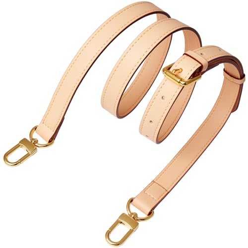 Image of Vachetta Genuine Leather Adjustable Genuine Leather Crossbody Straps Replacement (Apricot)