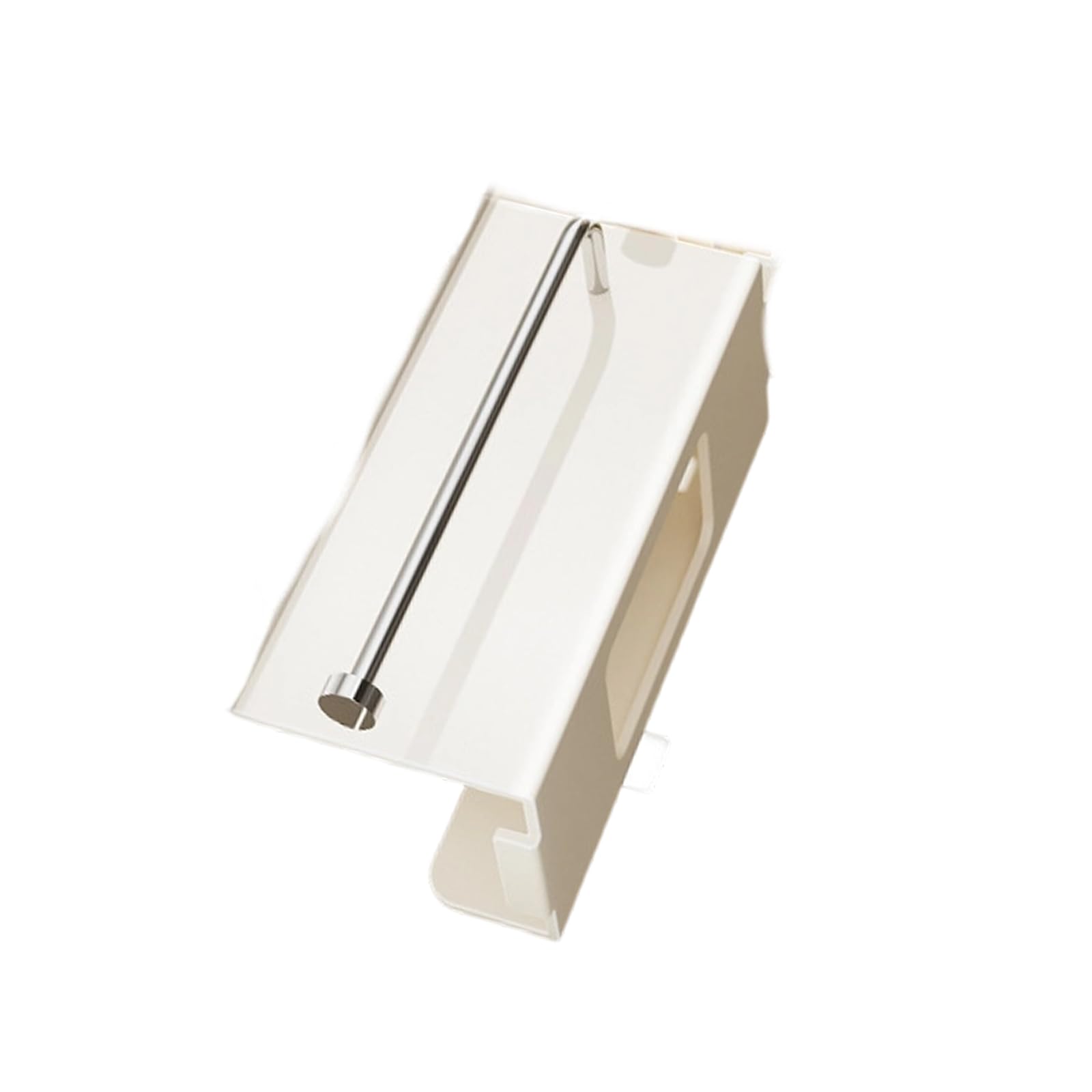 Buxuaaaa Wall Mounted Adhesive Paper Towel Holder Rustproof Carbon Steel for Kitchen Bathroom Space Saving Strong Adhesive Kitchen Towel Rack