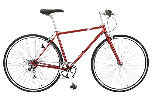 【組立動画付き】スピードワールド(SPEED WORLD)クロスバイク 700C(約27インチ) 6段変速 シマノ変速機 初心者 初心者 おしゃれ オシャレ 通勤 通学 大人 女性 学生 (レッド)