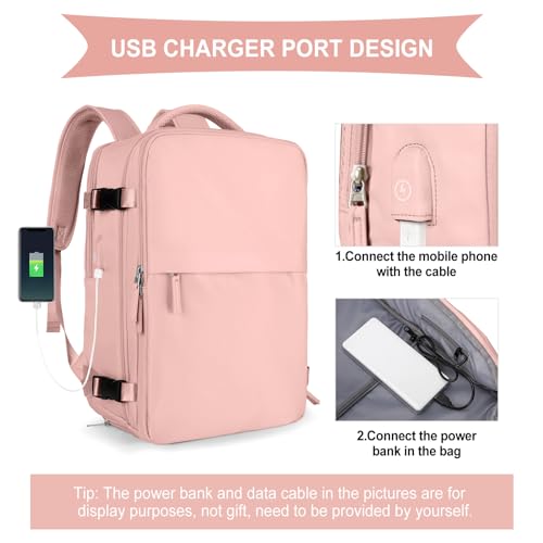 Image of coowoz Travel Backpack For Women Men Airline Approved,Carry On Backpack,Large Hiking Backpack Waterproof Outdoor Sports Rucksack Casual Daypack Fit 15.6 Inch Laptop Backpack College Backpack