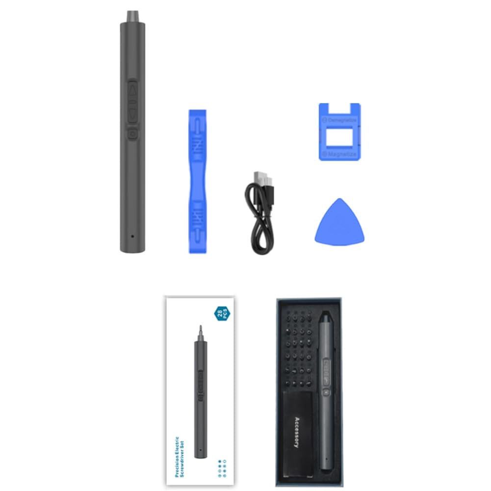 Mini tournevis électrique de précision magnétique avec kit 28 en 1 pour réparer vos écrans