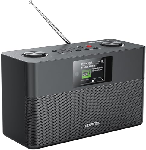 Dab+ Digitalradio mit Bluetooth, kompaktes FM-Stereo-Radio mit Alarm, Fernbedienung und IPS-Farbdisplay, Schwarz