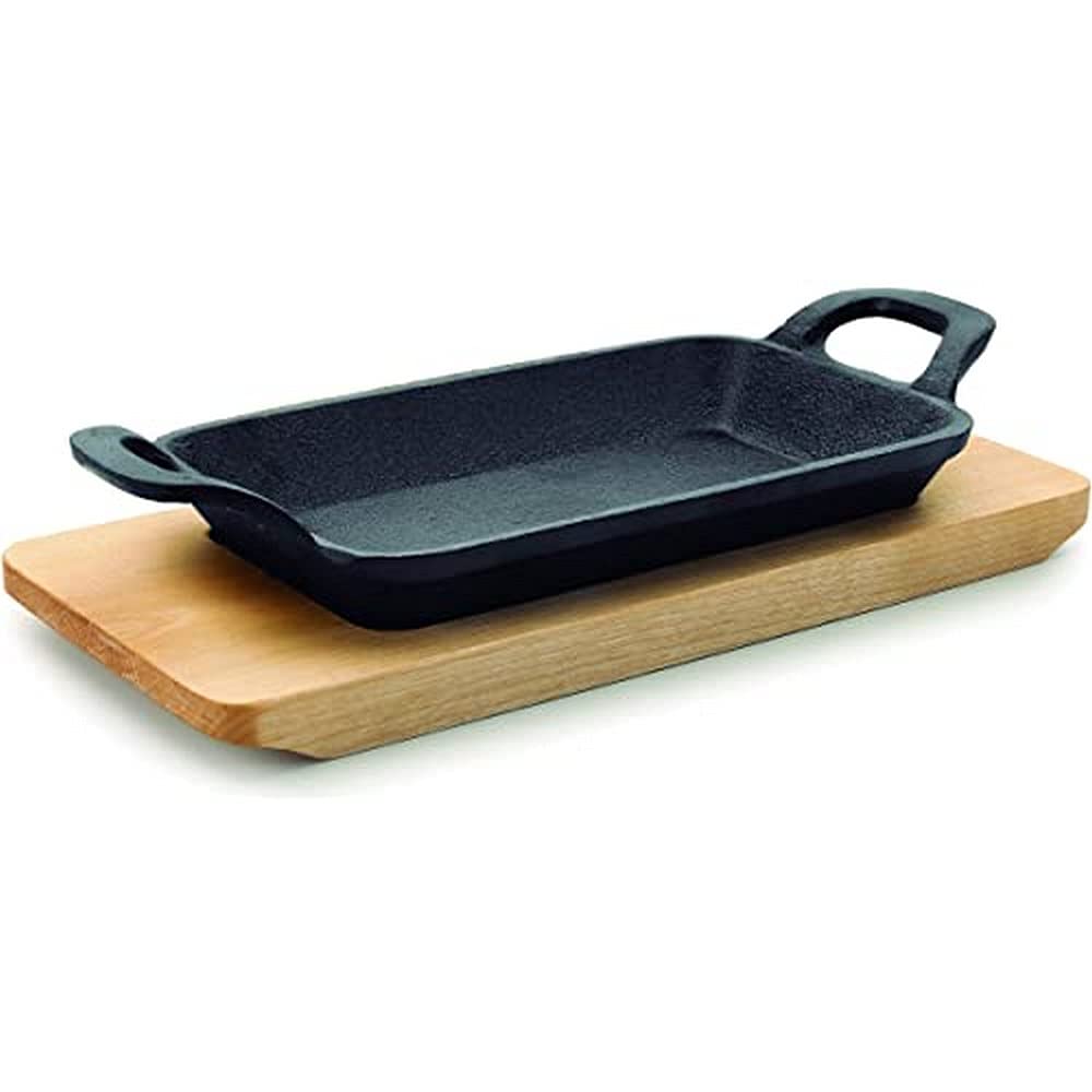 Lacor 25874 Magma Mini Rectangular Grill Pan, 22.5 x 10 x 2.5 cm, Black