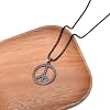 Paialco Stainless Steel Peace Sign Necklace for Men