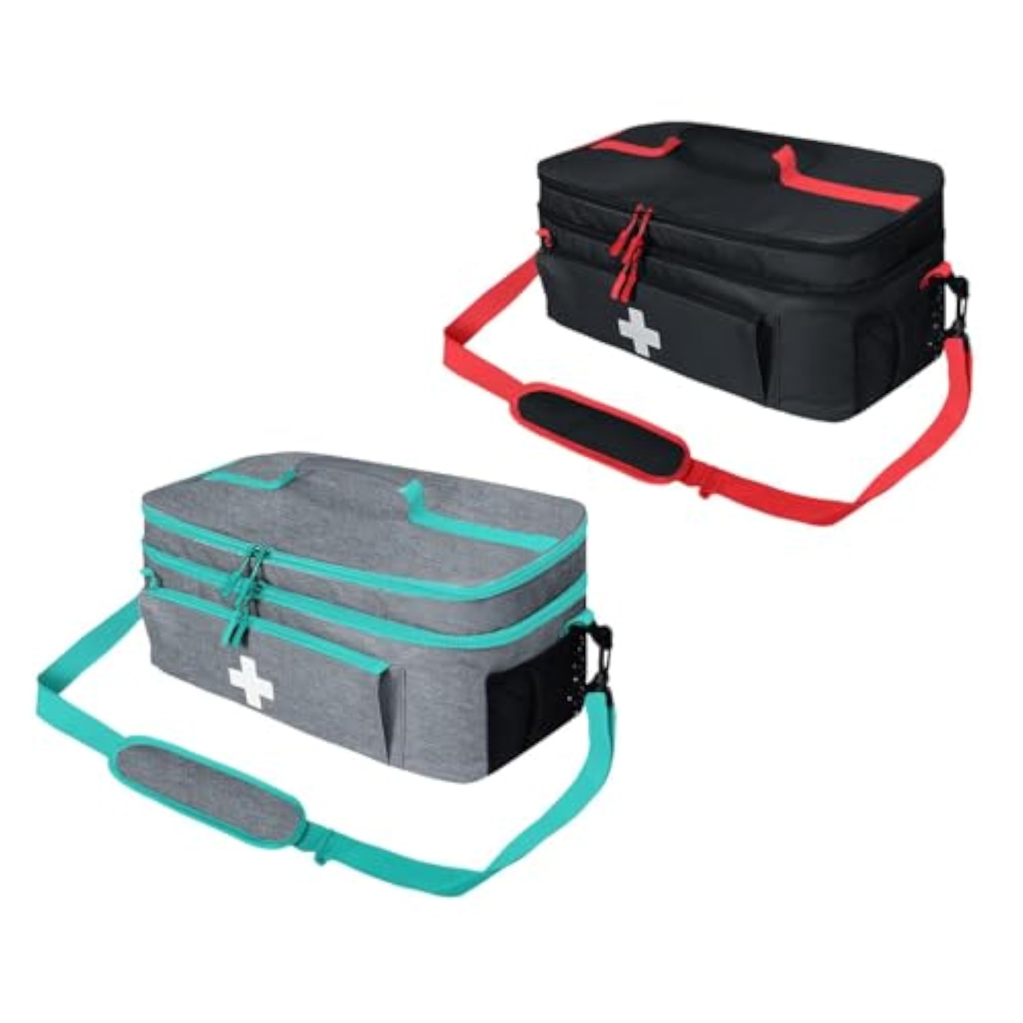 Double Layer First Aid Bag for Medication Organizer