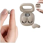 Syzplnwy Cuffie e auricolari wireless Bluetooth per dormire lateralmente, con cancellazione rumore, invisibili, ultra piccoli, adatte piccole orecchie, colore pelle