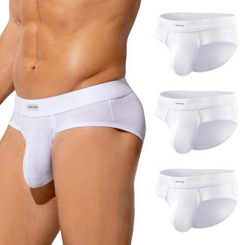 Casey Kevin Men's Bamboo Rayon Underwear Briefs 3D Contour Pouch Breathable
