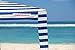 CoolCabana Beach Shade Tent - Easy Setup, UPF 50+ Protection, Large & Medium Sizes, Compact & Wind Resistant - Beach Cabana for The Whole Family - Navy Stripes, Large