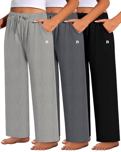 Pantalon de yoga large taille haute pour femme ronde avec poches Neer lot de 3