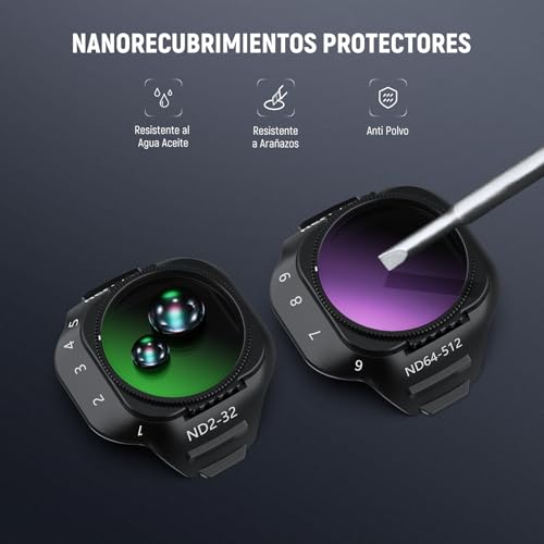 Filtro ND variable NEWER para dji Mini 5 Pro pack de 2 lentes ajustables 7