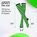 Dress Up America Cotton Striped Socks for Adults - Striped Knee High Socks for Men & Women | Teens - Stylish and Comfortable (Green & Black)