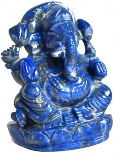 Miniatura 5 de Estatua de Ganesha de lapislázuli aproximadamente 750.00 Ct Dios Ganesh, estatua de Ganpati, ídolo del Señor Ganesha - Artículo de regalo Showpiece,