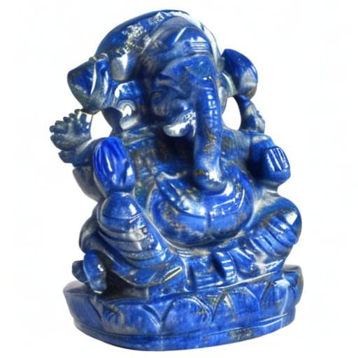 Estatua de Ganesha de Lapislázuli de 3.62 x 2.56 x 1.34 pulg miniatura 5