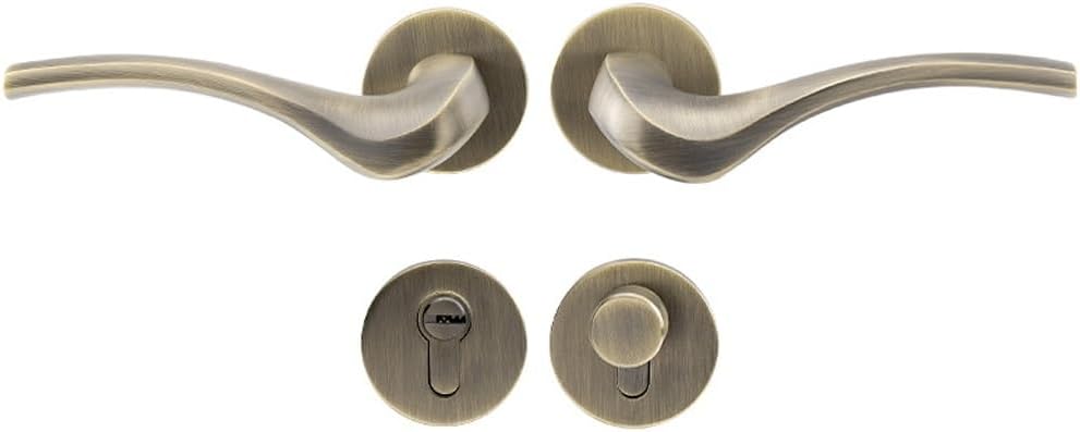 Indoor Silent Magnetic Locks Bedroom Door Anti-Theft Split Wooden Handle