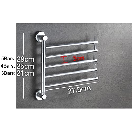 Porte-serviette de salle de bain pliable avec bras pivotants - 3