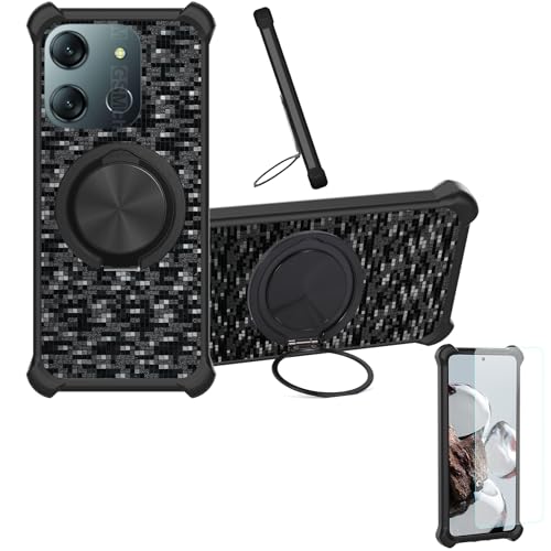 �Ή� Mobicel Rx Pro �P�[�X Phone Case [1�� 9H+�d�x���� �K���X�t�B����][360°��]���X�^���h�A�}�O�l�b�g��]CX-11-HEI