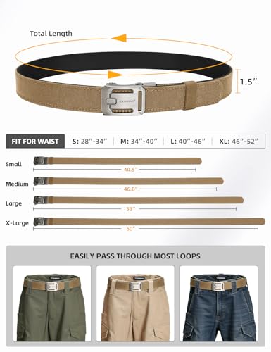 Image of IDOGEAR SPORTS Tactical Ratchet Belt 1.5 inch EDC & CCW Gun Belt For Men Reinforce 1000D Nylon Belt with Adjustable Quick-Release