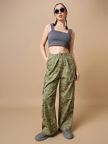 Image of Bewakoof Women's Loose Low Rise Cargo Pant